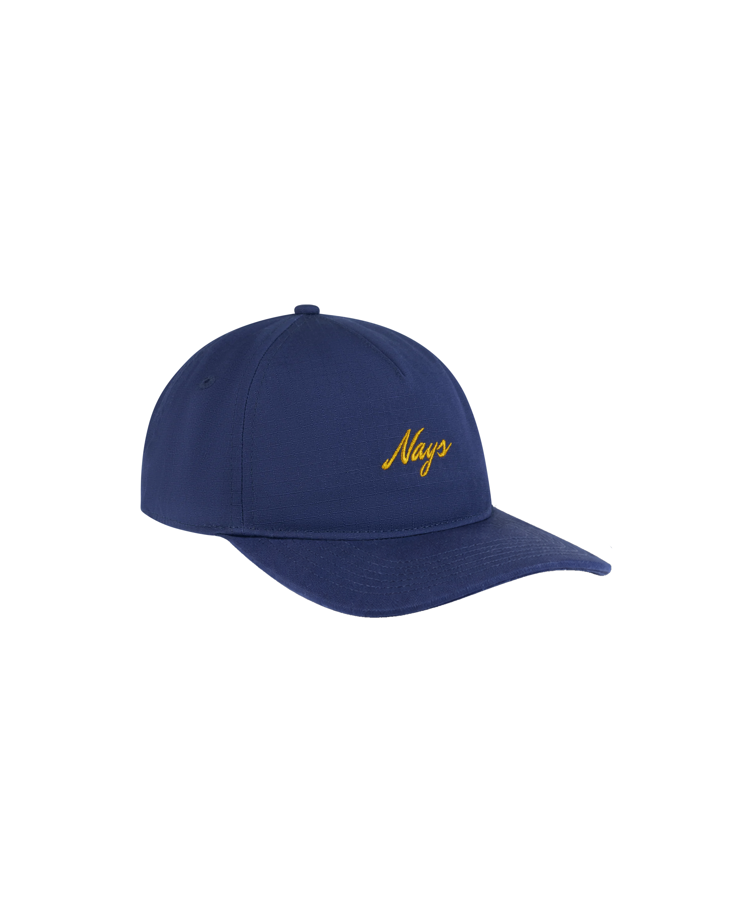 Dunkelblaue Nays Cap Navy mit gelbem Logo-Stick auf der Front.