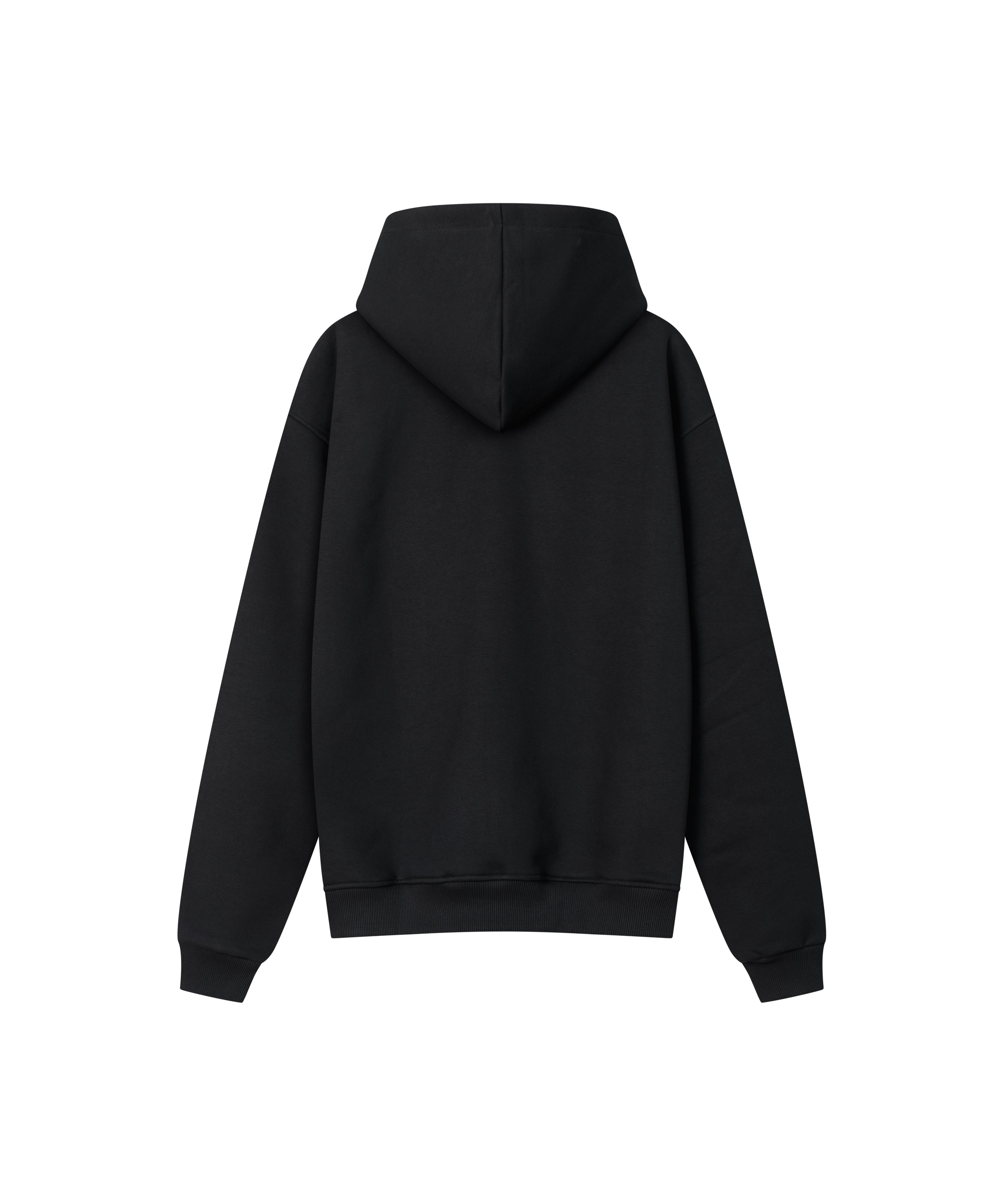 Schwarzer Nays Pro Tackle Hoodie ohne Aufdruck - Rückansicht.