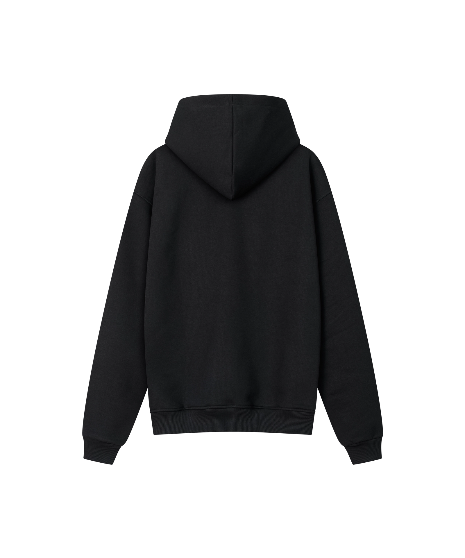 Schwarzer Nays Pro Tackle Hoodie ohne Aufdruck - Rückansicht.