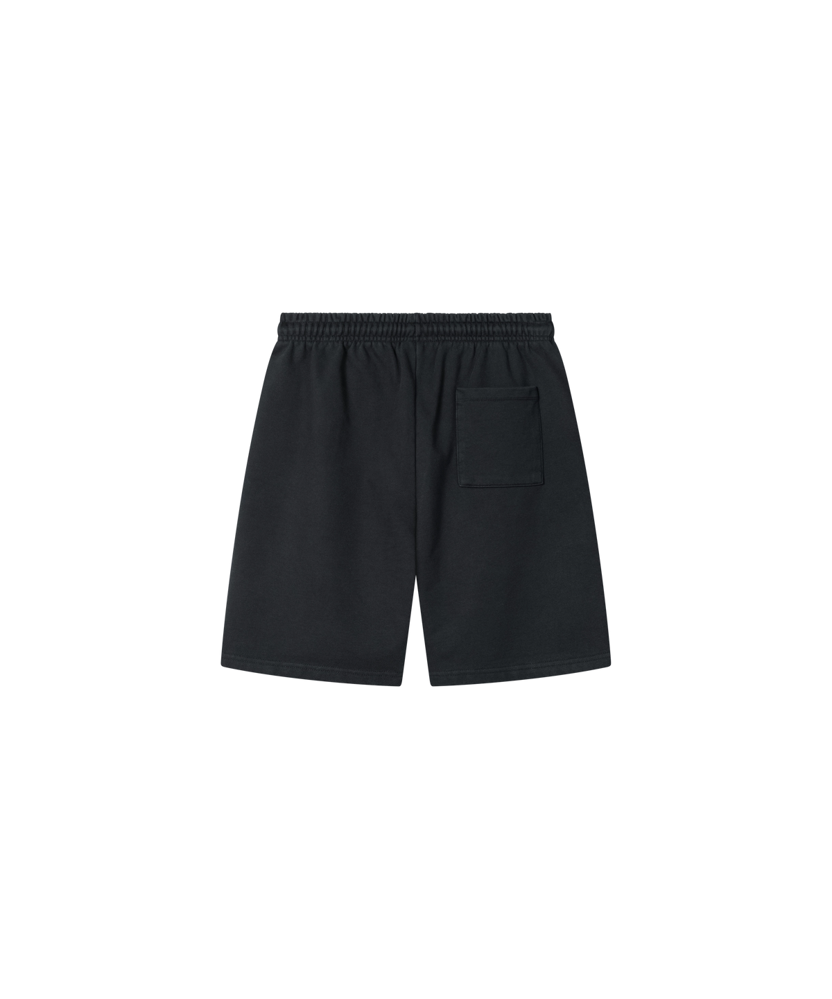 Schwarze Nays Sweatshorts mit Gesäßtasche - Rückansicht.

