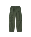 Nays Lightweight Zip Off Pants, wandelbare olivgrüne Cargo-Hose mit elastischem Bund und abnehmbaren Beinen. Praktische Reißverschlusstaschen und verstellbarer Kordelzug für vielseitigen Einsatz.