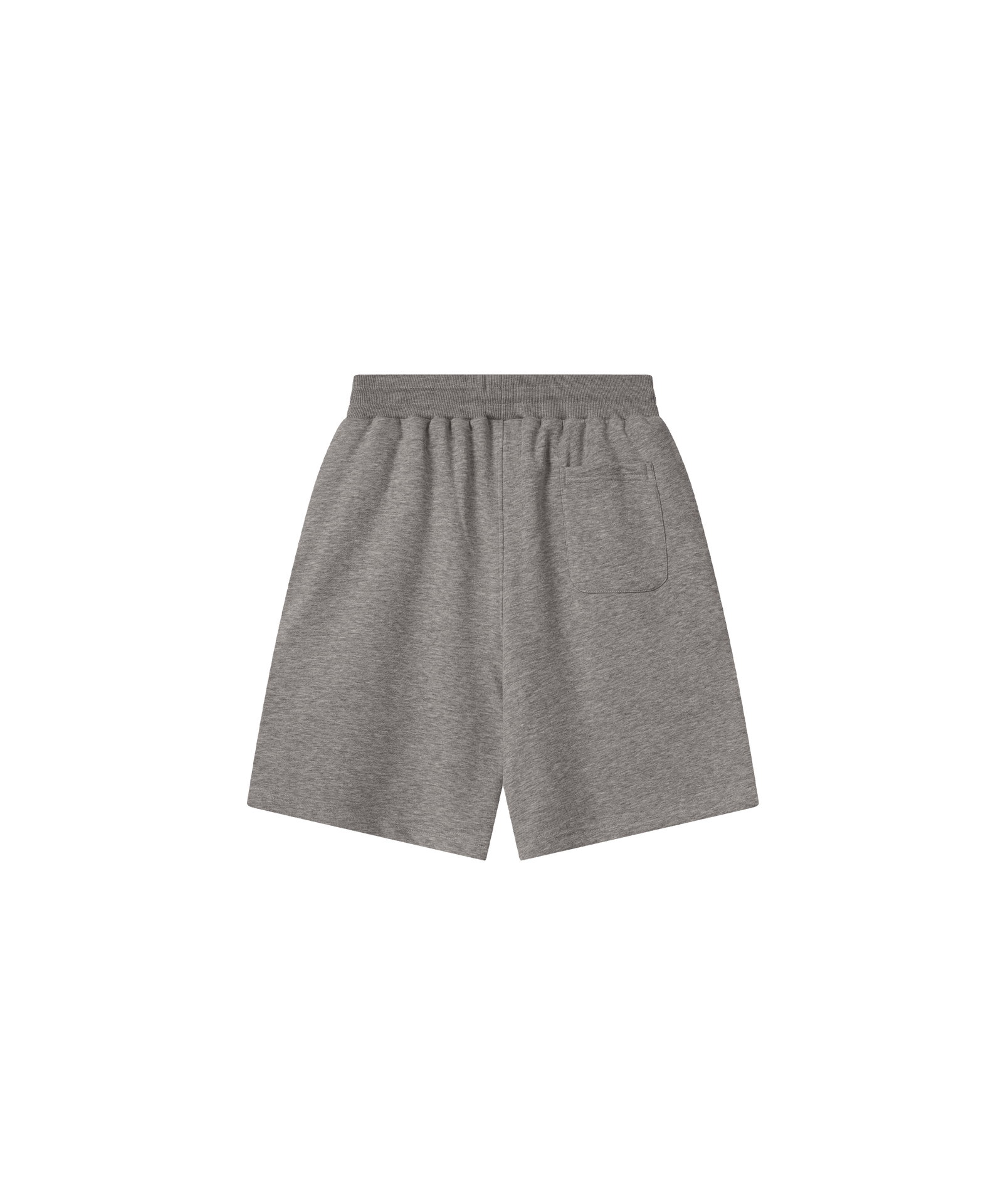 Das Produktbild zeigt die Nays Cotton Shorts in grau von hinten. Gut zu erkennen ist eine Tasche hinten rechts.