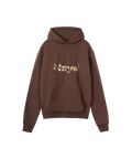 Frontansicht braunes Sweatshirt mit Kapuze von Nays mit Logo in camouflage.