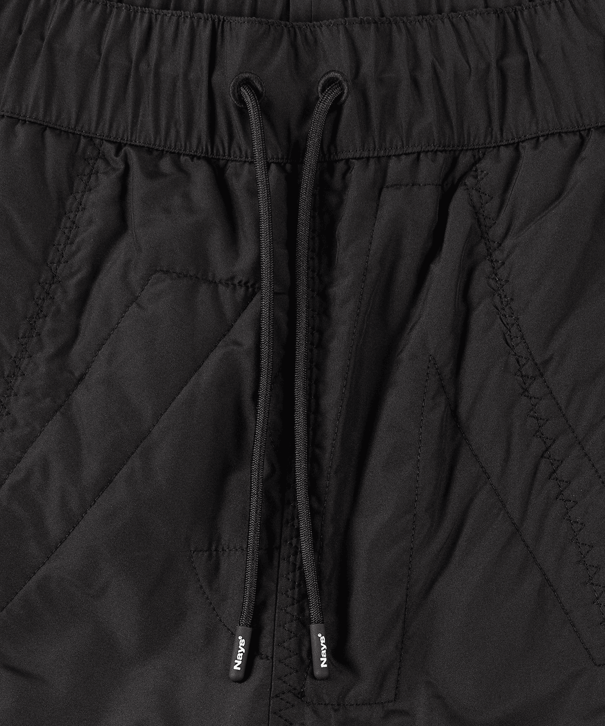 Nays Thermo Pants mit Reißverschluss-Detail, Logo und Steppoptik. im Detail der elastische und verstellbare Saum. Ideal als zweite Lage bei Kälte.