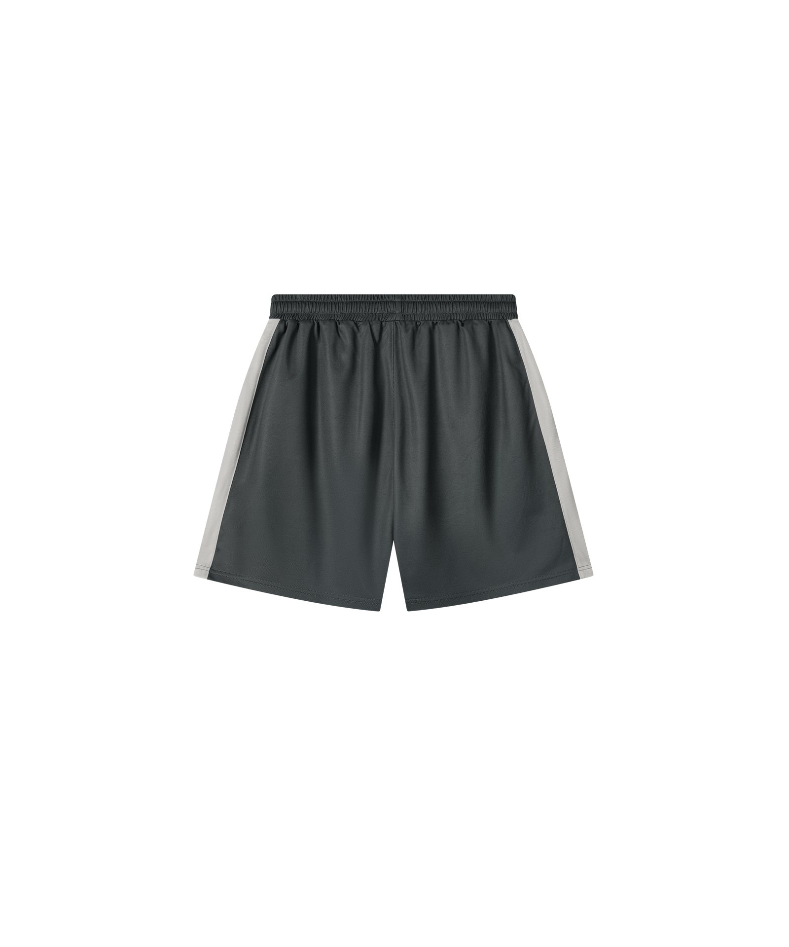 Auf dem Produktbild ist eine sportliche trikot-artige kurze Hose in blau mit weißen Akzenten auf beiden Seiten zu sehen.