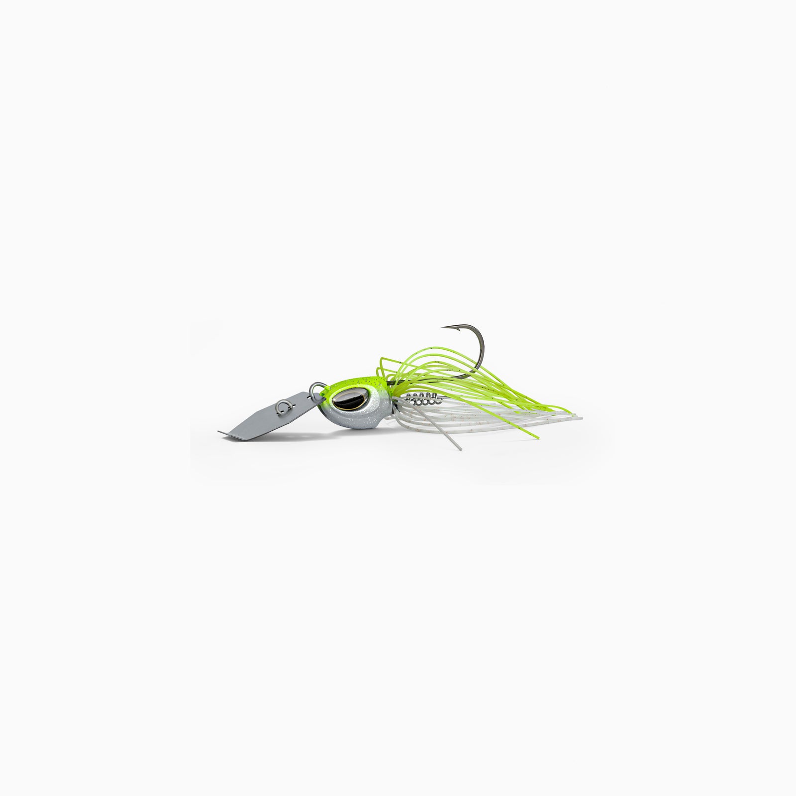 Nays Bladed Jig WARRIOR Barschköder in der Farbe Weiß Chartreuse H06.