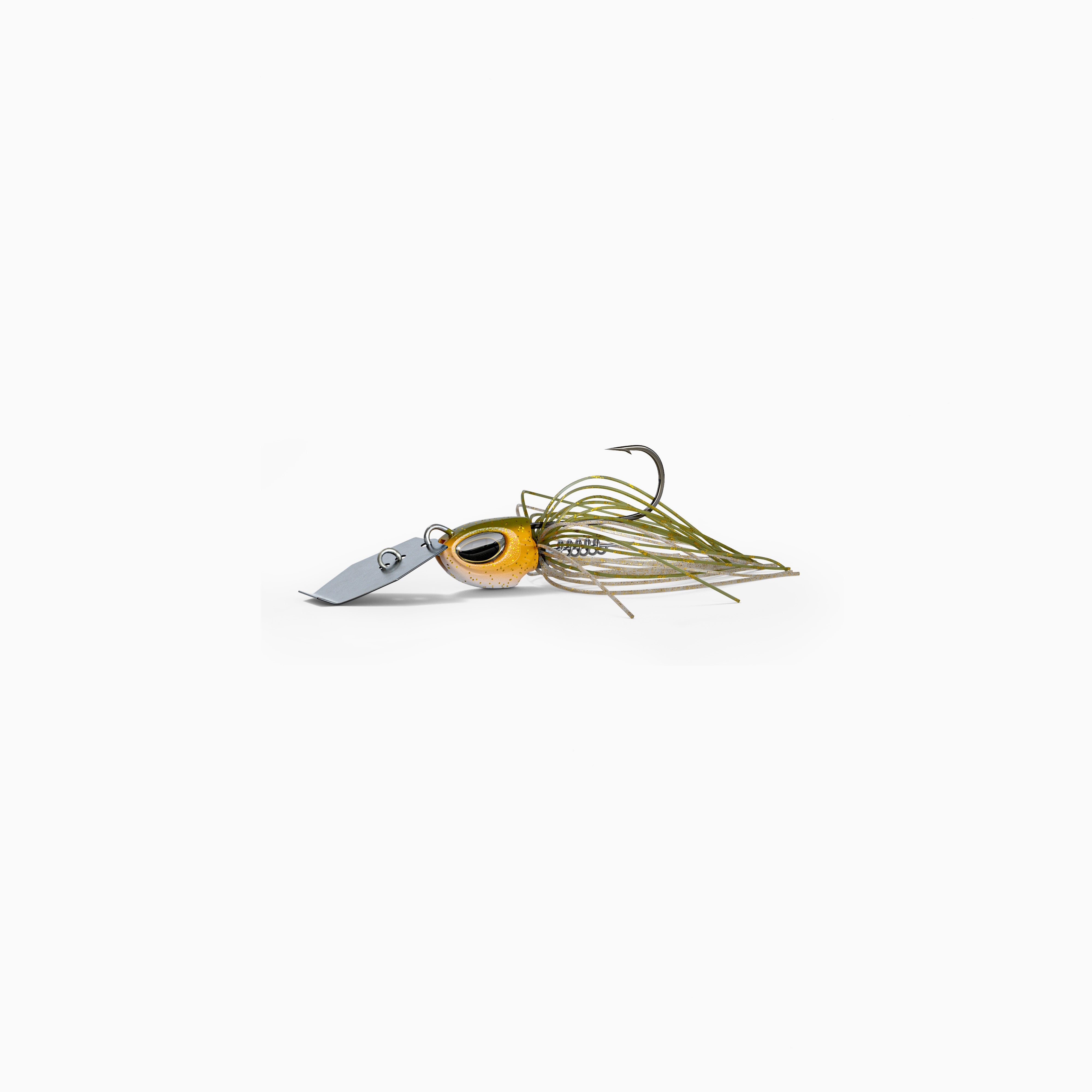 Nays Bladed Jig WARRIOR Barschköder in der Farbe Gold Oliv H12.