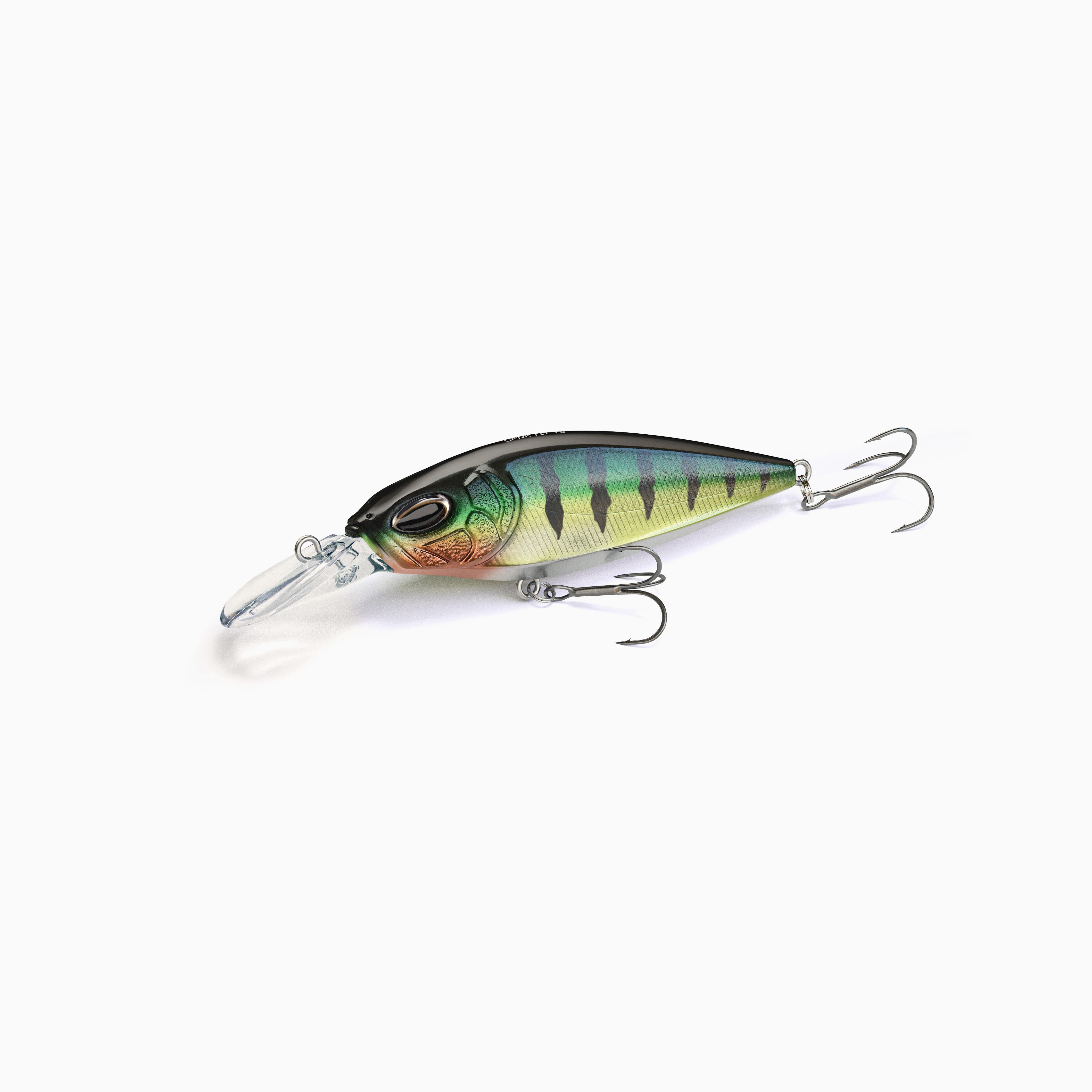 Realistischer Crankbait Wobbler im Barsch-Dekor. Ein Must-Have Kunstköder für Angler, die es auf Hecht, Barsch und Zander abgesehen haben. Die lebensechte Farbgebung überzeugt auch misstrauische Fische.