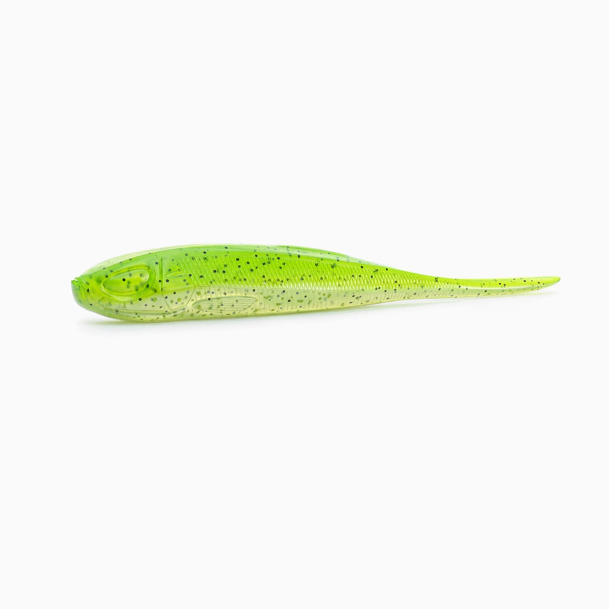 Nays VPR Softbait Dekor C-07, transparentes Neongrün mit feinen schwarzen Flakes.