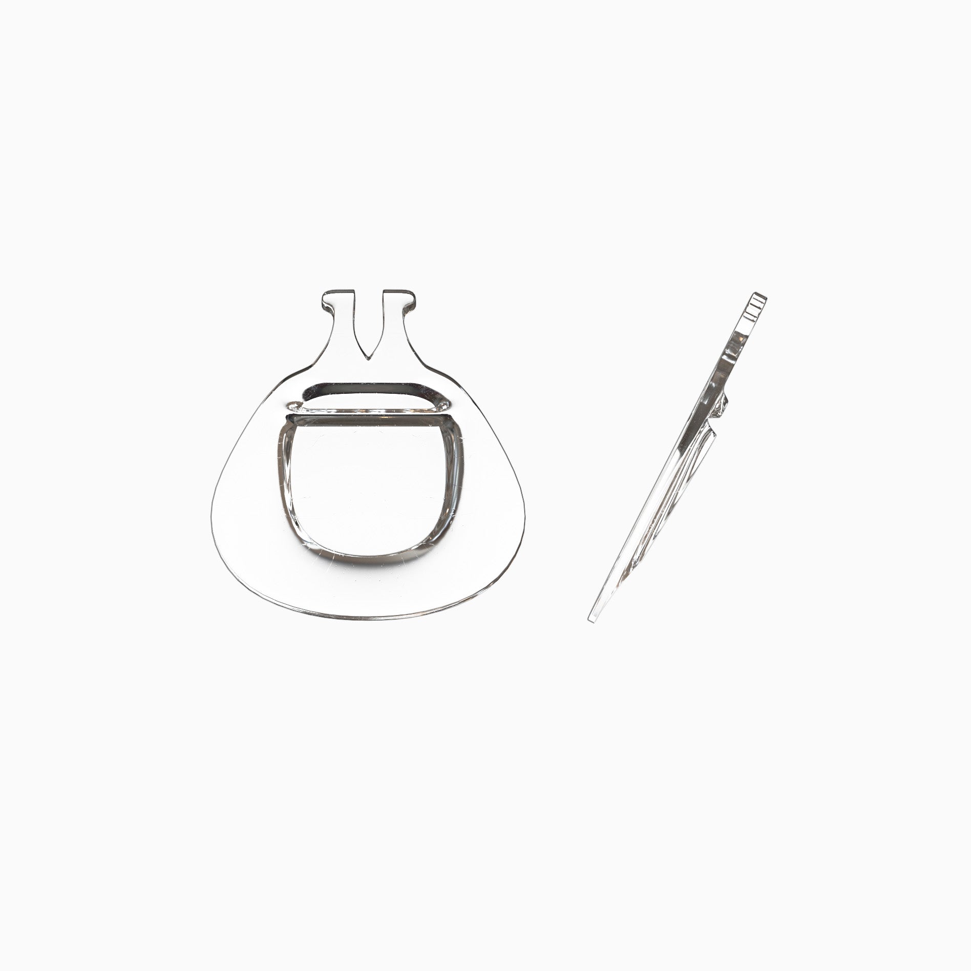 Produktbild zeigt eine kleine Tauchschaufel in der Frontalen und Seitenansicht.