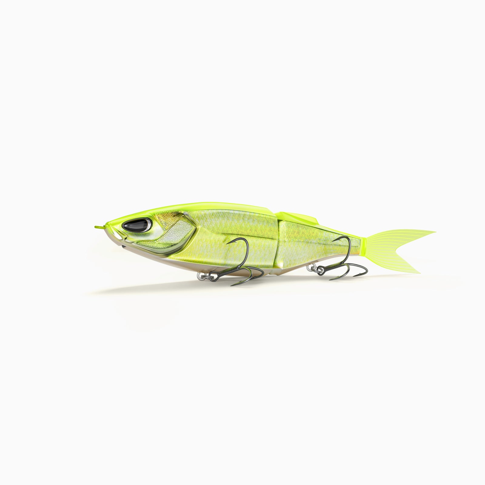 Nays Swimbait Raubfisch Angelköder für Barsch, Zander und Hecht im auffälligen grell grünem Dekor.