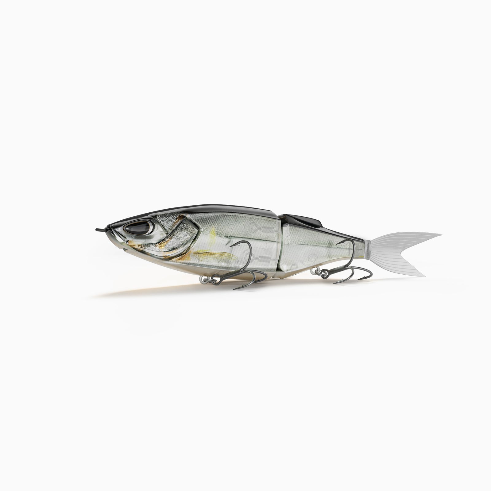 Nays Swimbait Raubfisch Angelköder für Barsch, Zander und Hecht im natürlichen silbern schimmerndem Dekor.