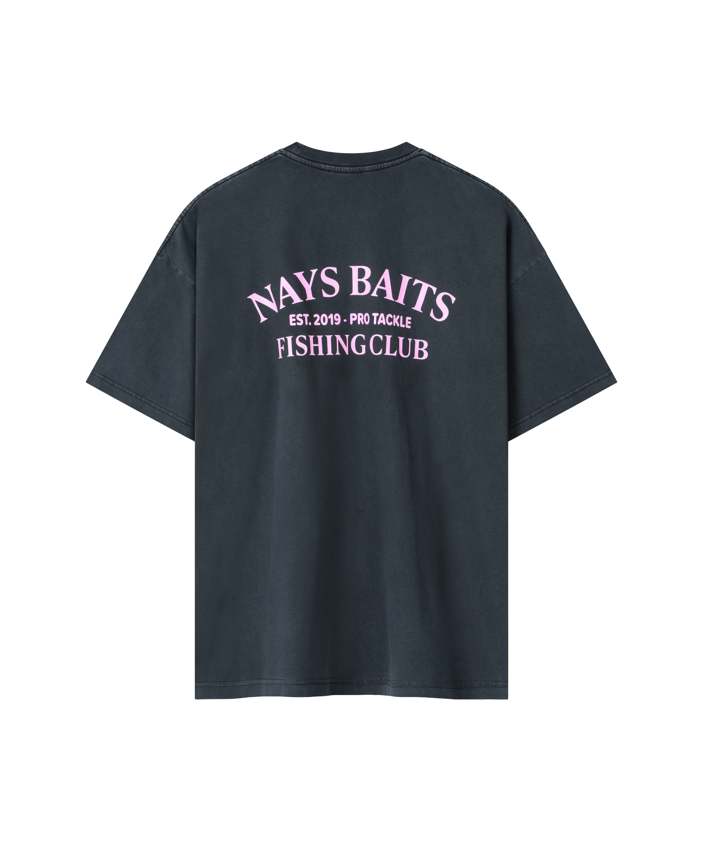 Nays Fishing Club T-Shirt Anthrazit Rückenansicht High Quality Tackle Print.