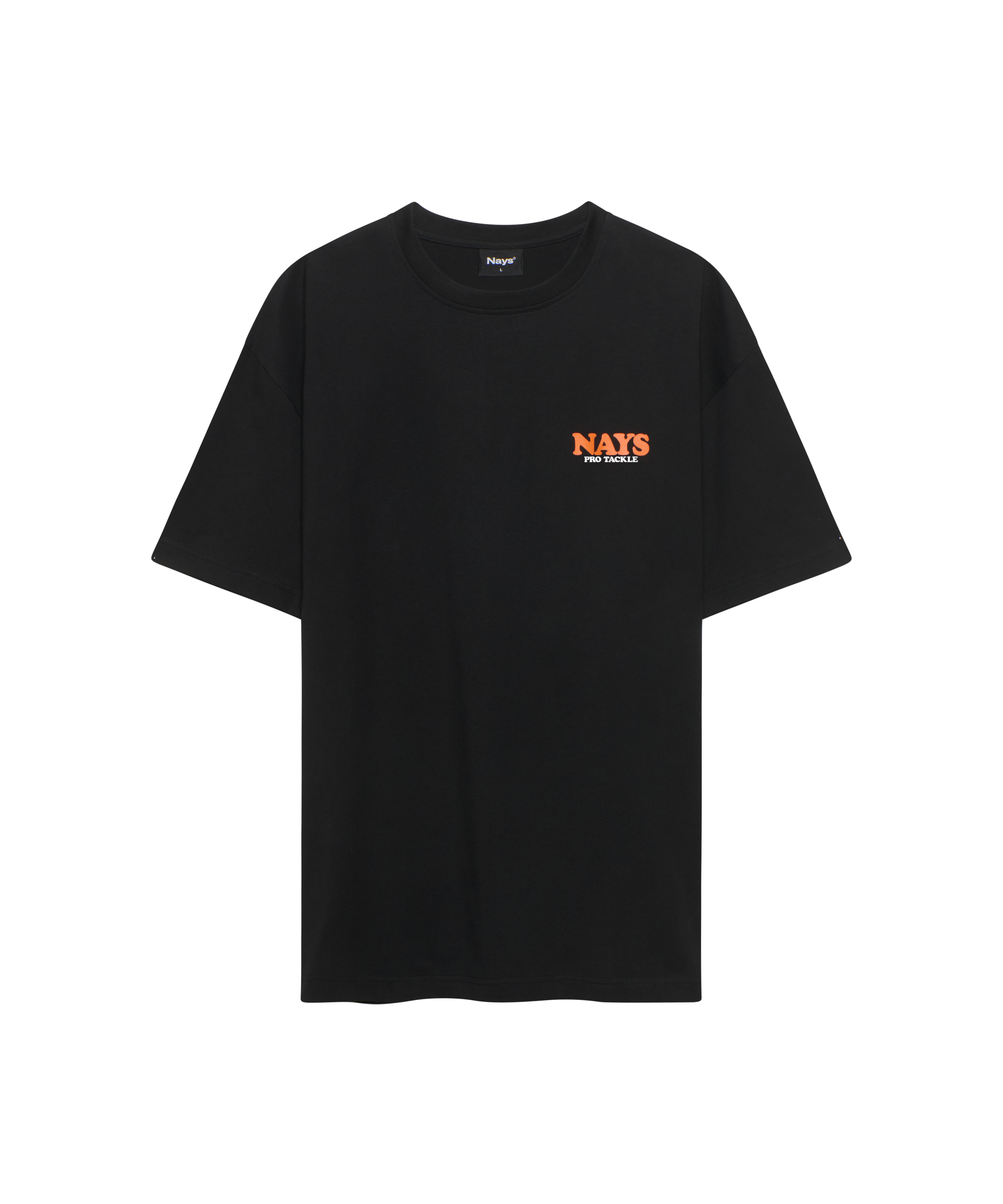 Nays T-Shirt anthrazit mit Logo Print in orange auf der linken Brust.