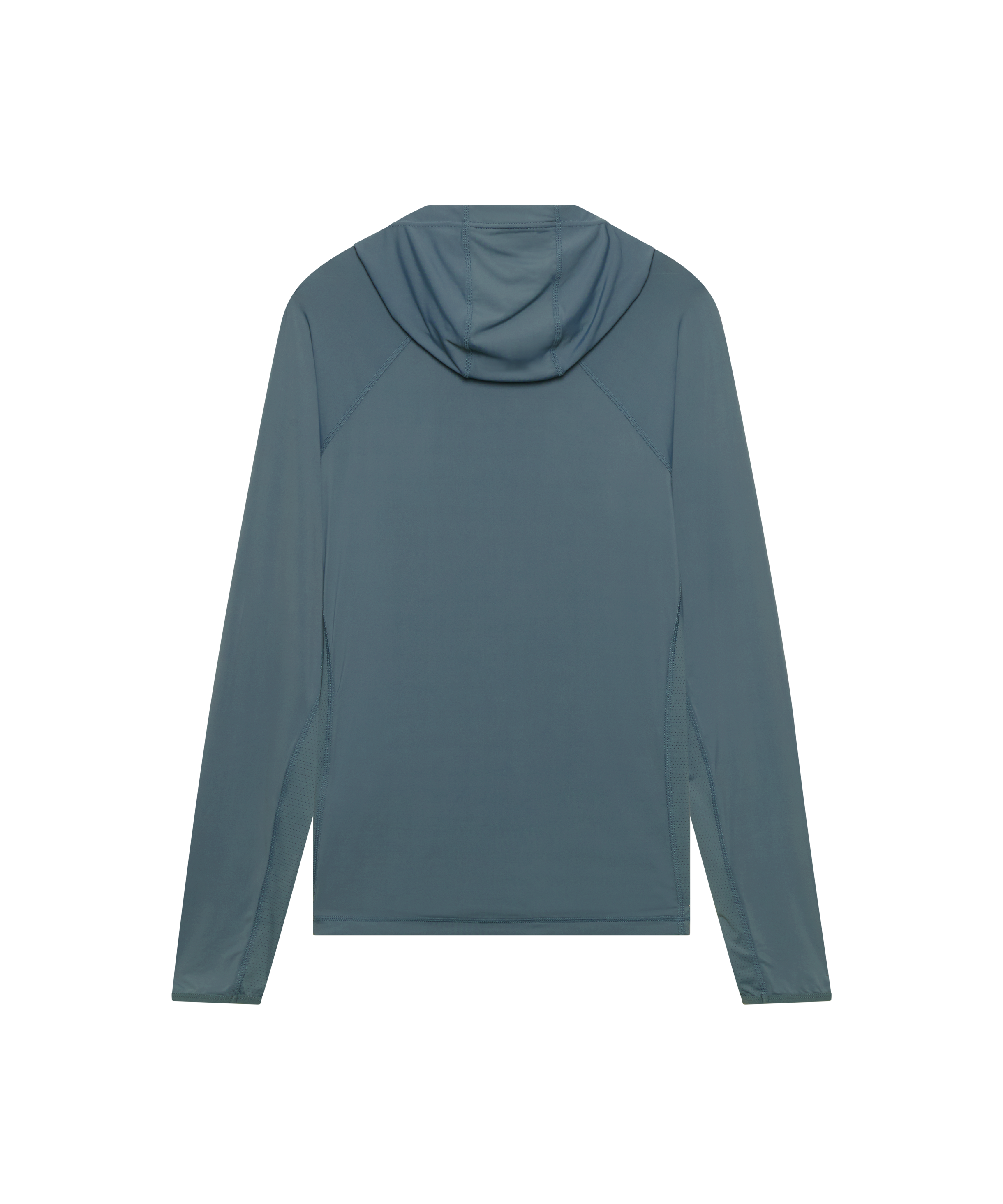 Nays UV 50+ Hooded Longsleeve, Rückenansicht mit Kapuze, Raglanärmel und elastische Bündchen, ideal für Sonnenschutz und Bewegungsfreiheit bei Aktivitäten.