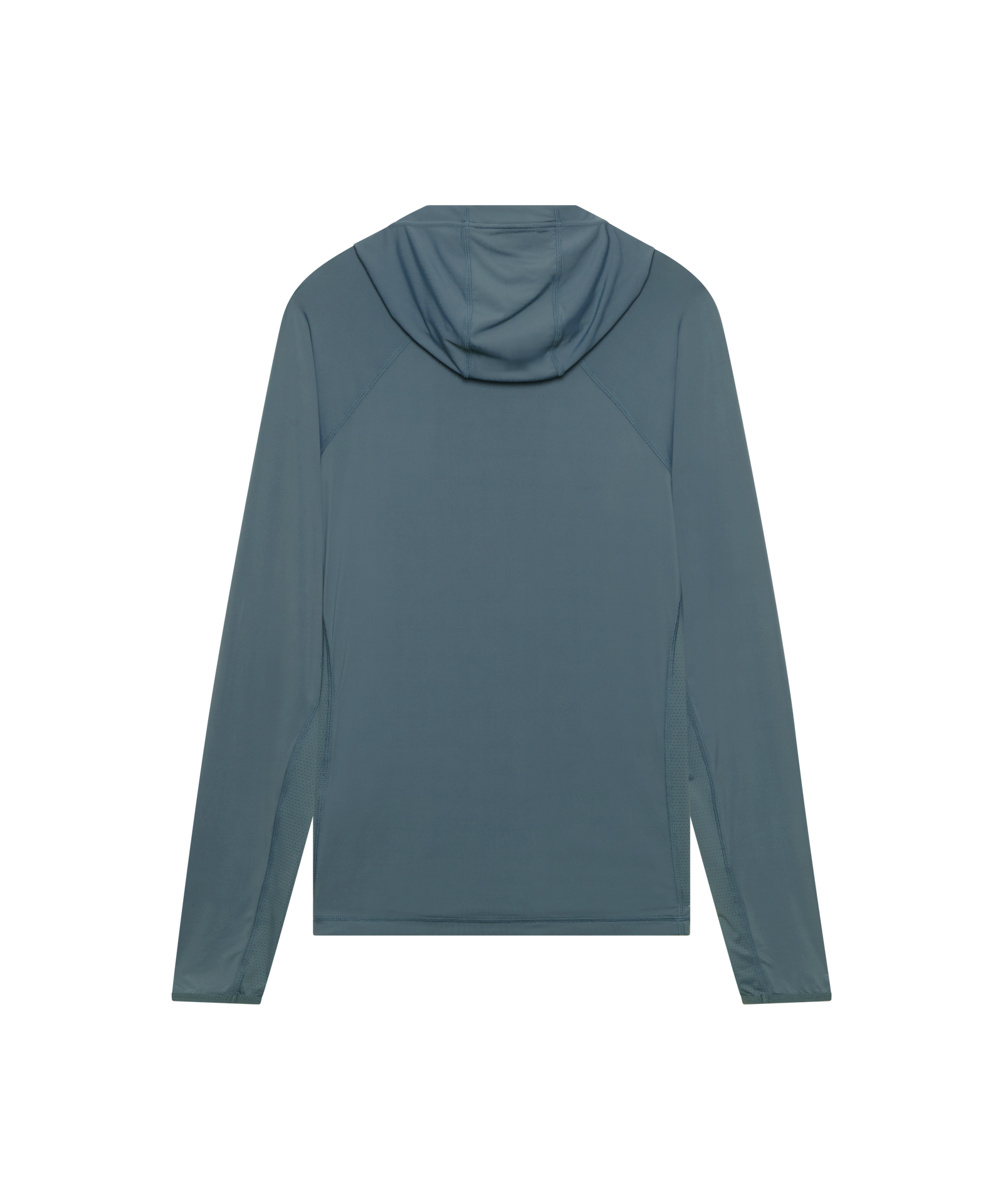 Nays UV 50+ Hooded Longsleeve, Rückenansicht mit Kapuze, Raglanärmel und elastische Bündchen, ideal für Sonnenschutz und Bewegungsfreiheit bei Aktivitäten.