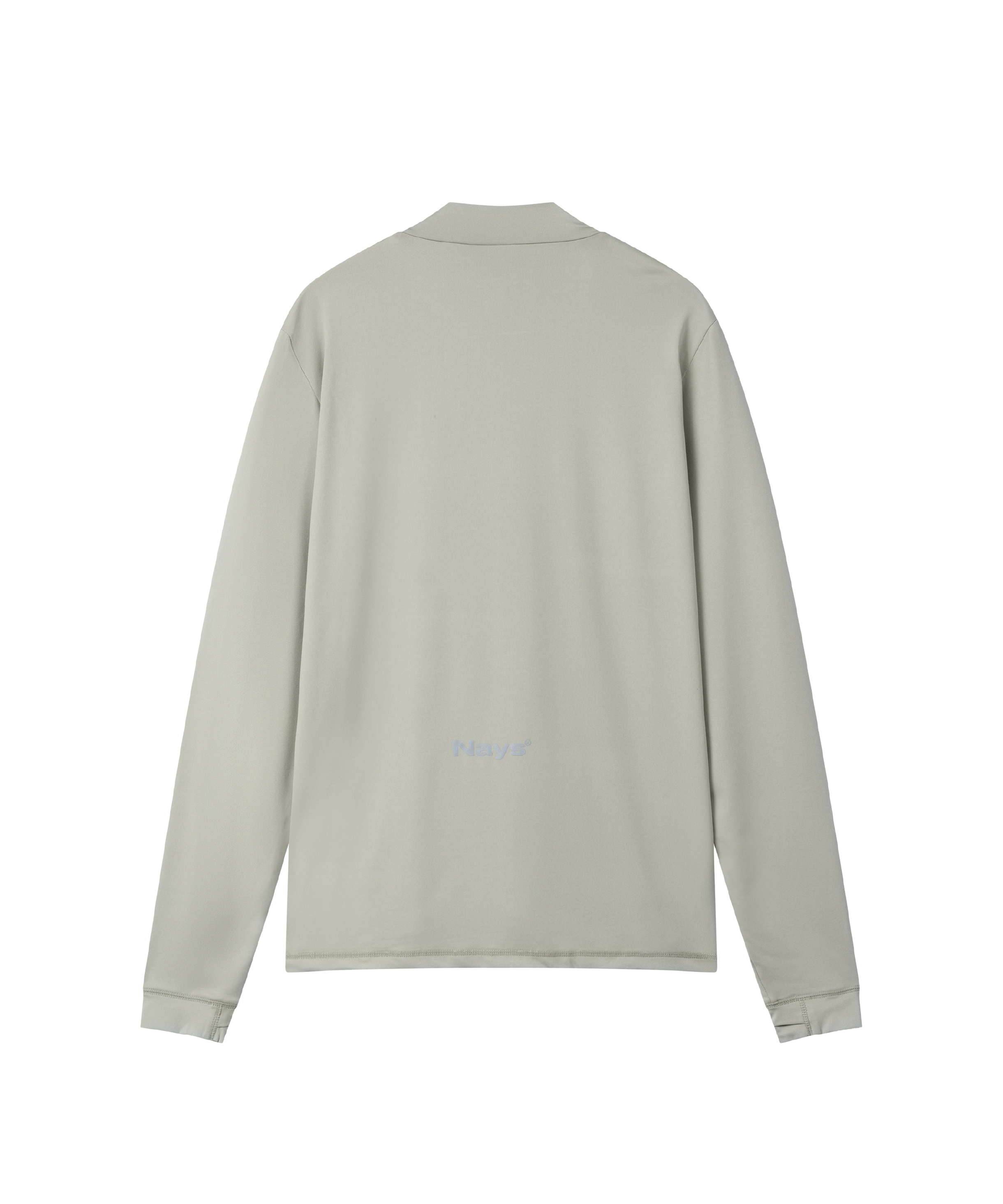 Nays UV Langarm-Shirt Grau Rückenansicht atmungsaktives Funktionsmaterial.