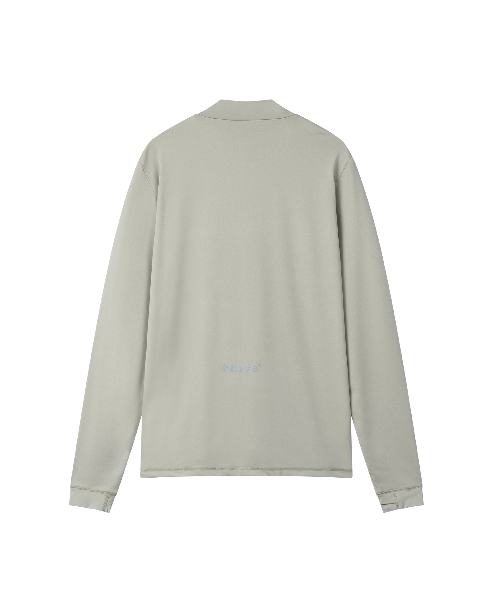 Nays UV Langarm-Shirt Grau Rückenansicht atmungsaktives Funktionsmaterial.