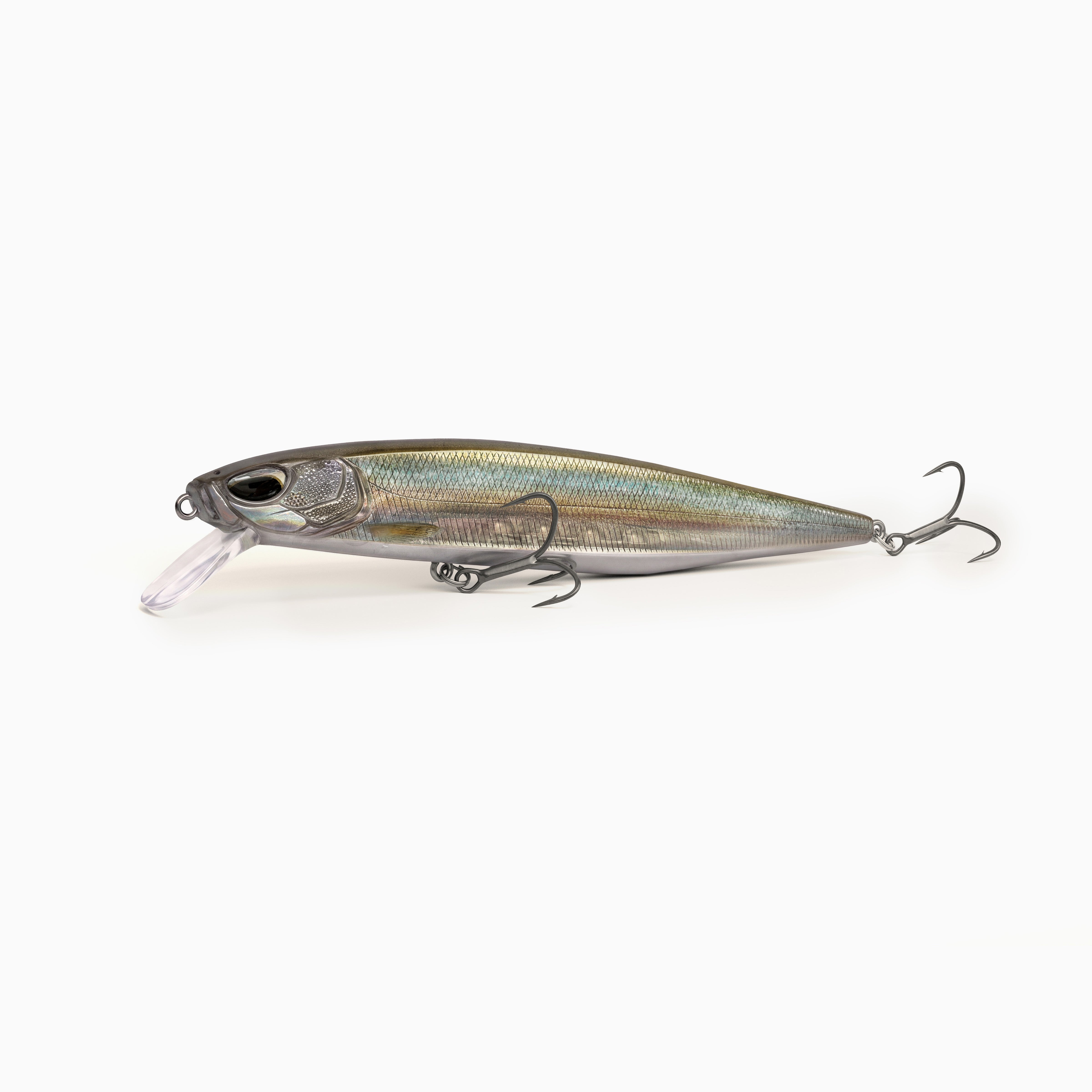 Nays VMPR 130 Kunstköder für Zander in Farbe S48 (Schimmernd Braun/Silber).