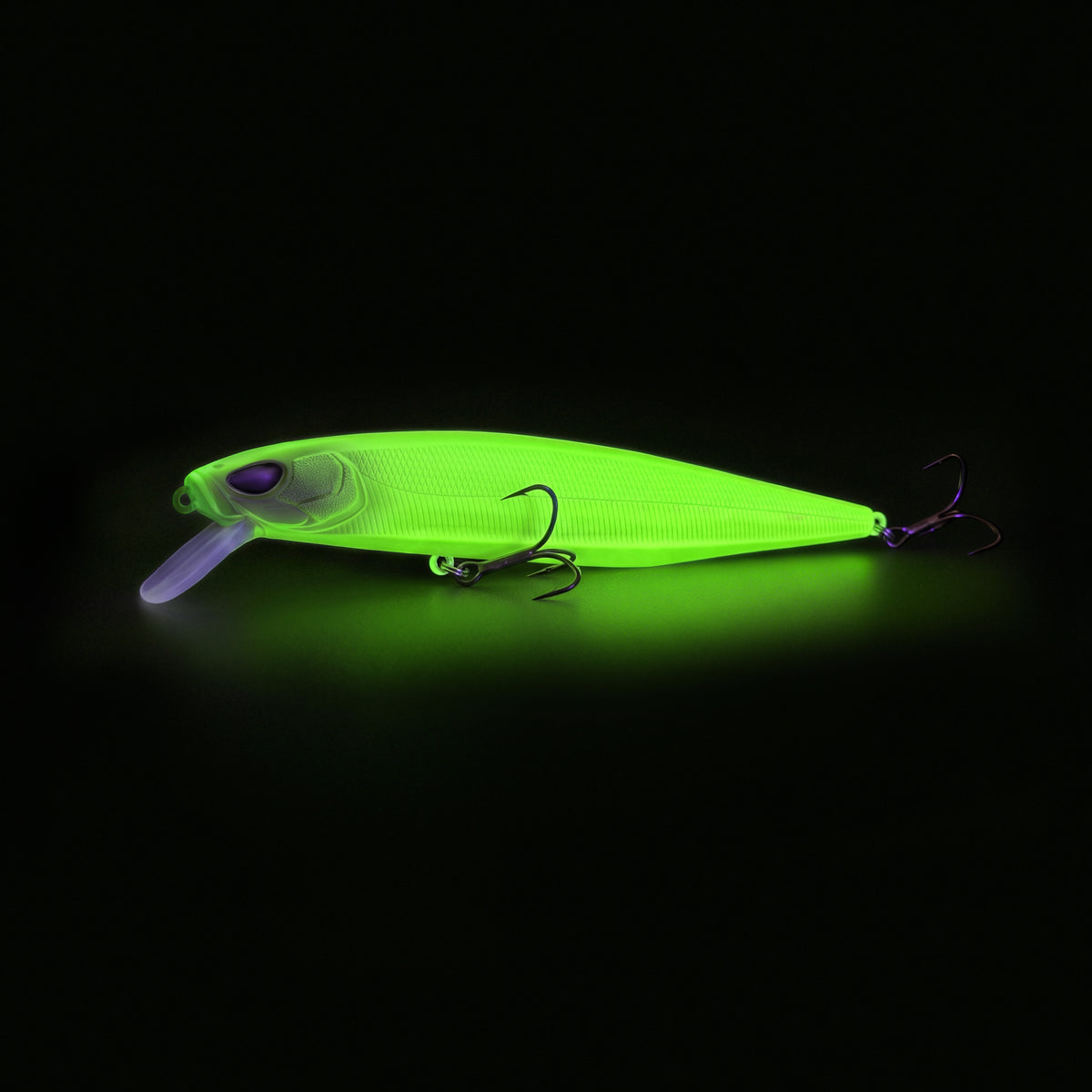 Nays VMPR 130 Zanderwobbler - UV-aktiver Hardbait für trübes Wasser, leuchtendes Neongrün.
