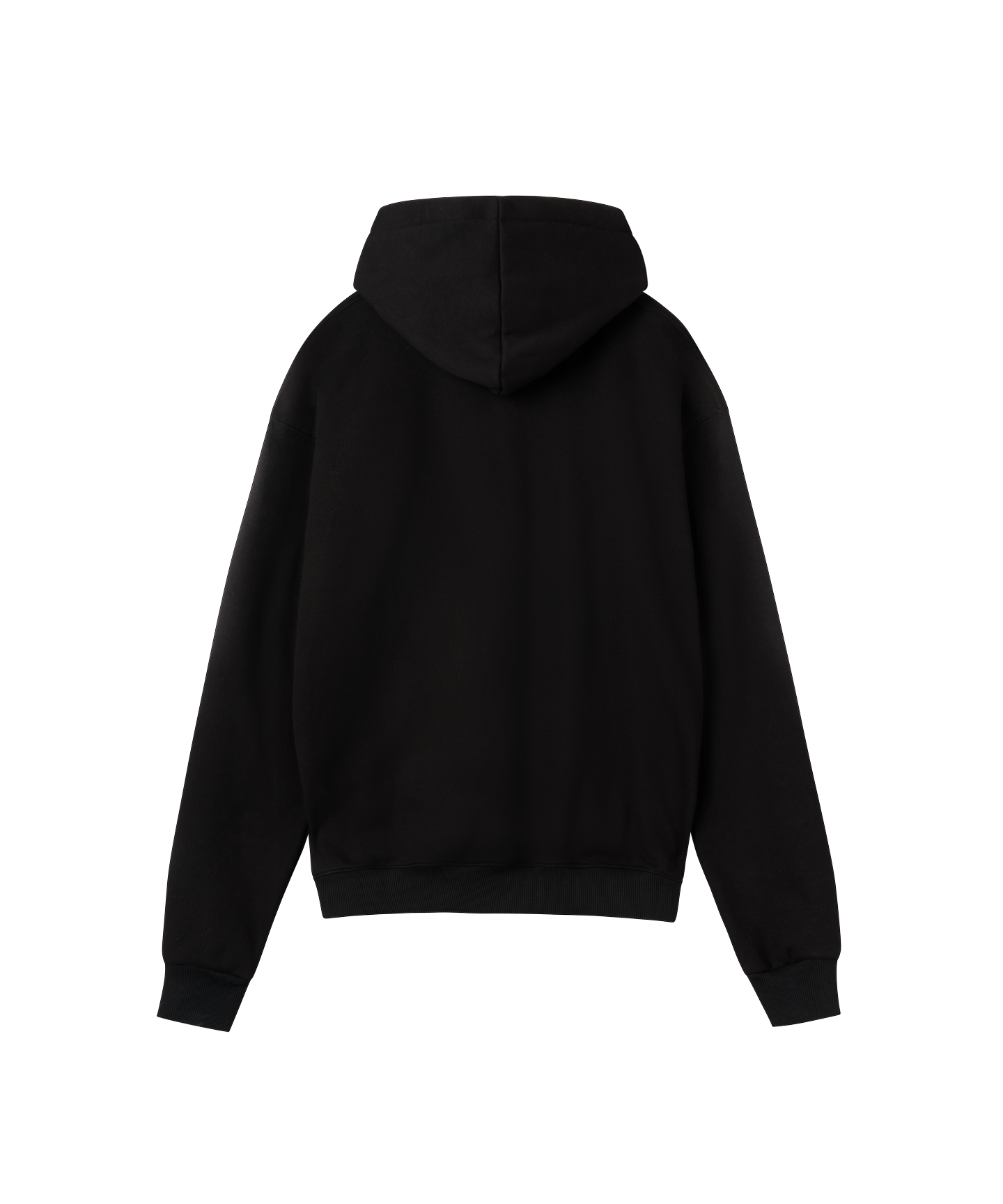 Rückansicht schwarzes Kapuzen Sweatshirt von Nays.