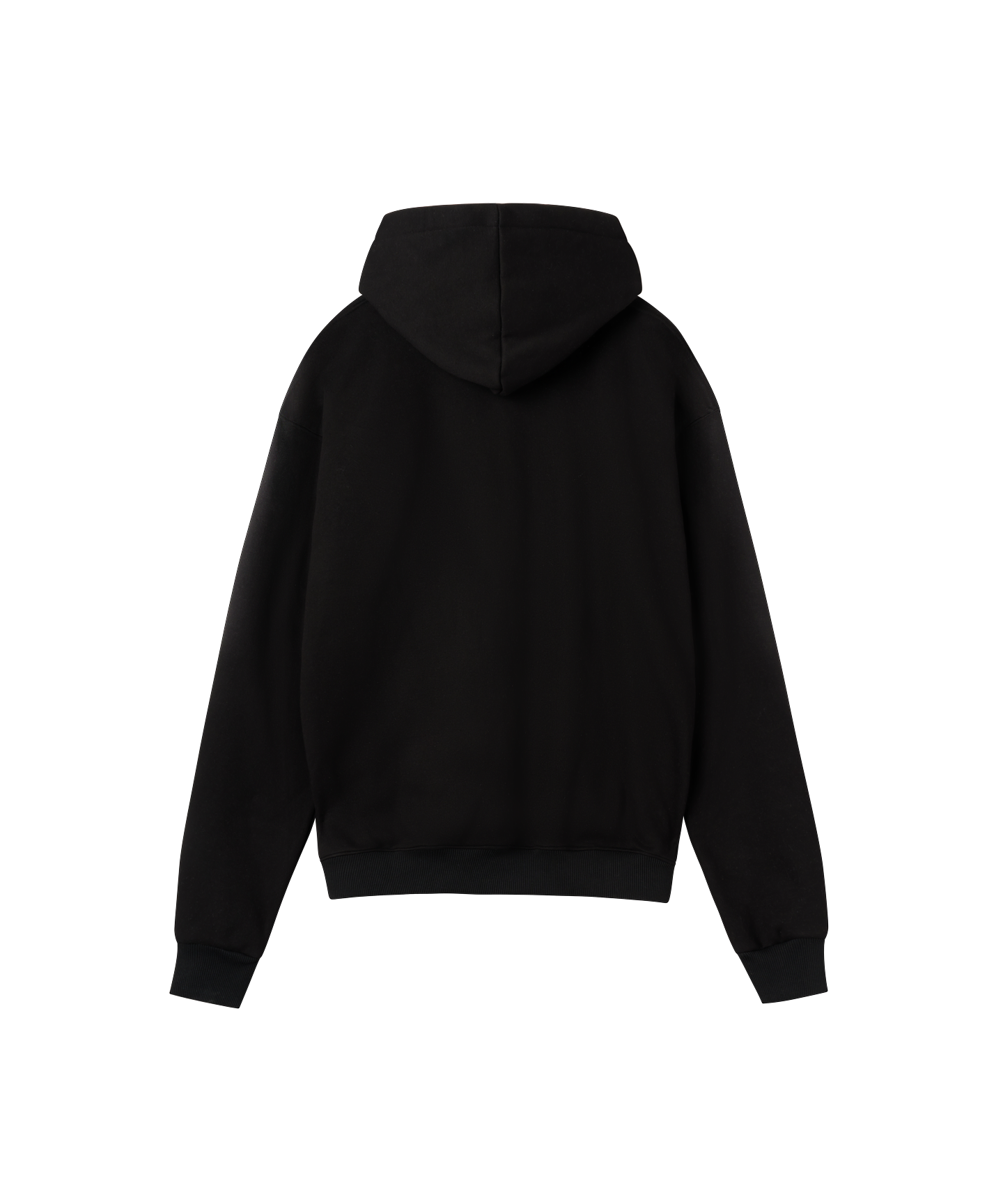 Rückansicht schwarzes Kapuzen Sweatshirt von Nays.